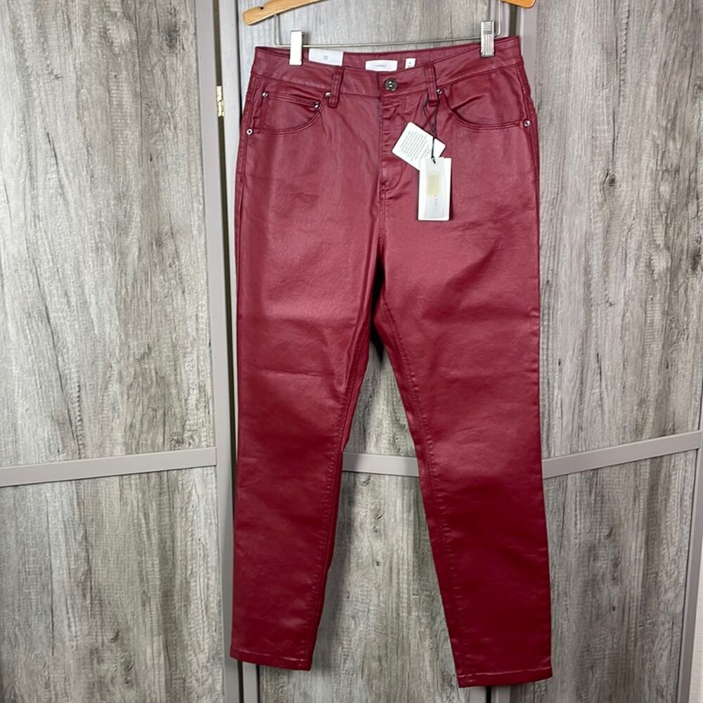 New! a loves a faux leather dark red pants women’s 32